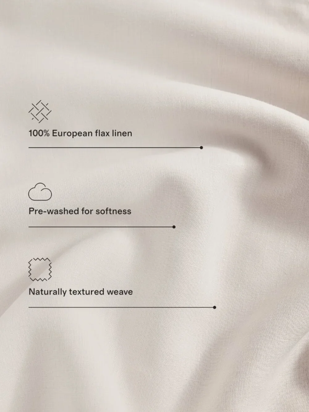 Quince European Linen Duvet Cover in Ivory